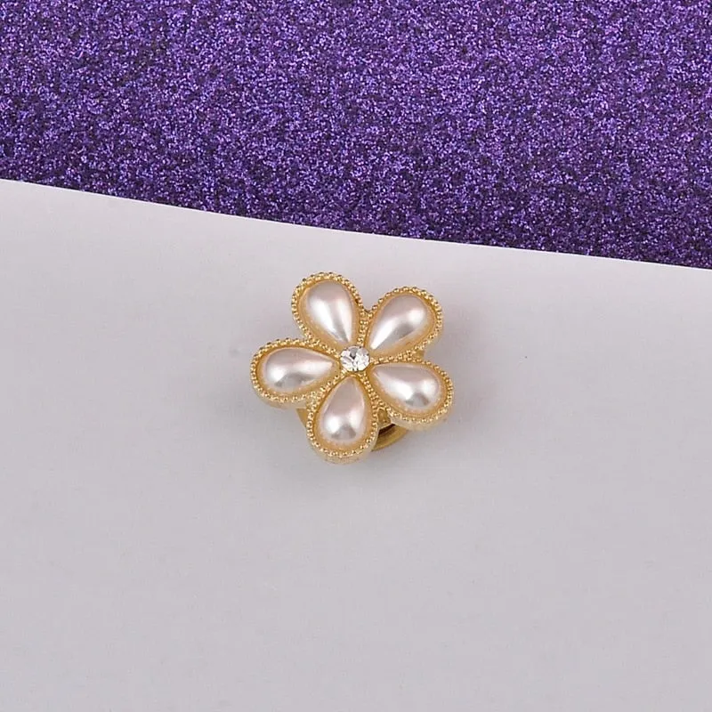 Fashion Bee Magnet Brooch Pearl Rhinestone Flower Safe Hijab No Hole Pins Shirt Scarf Buckle Brooches